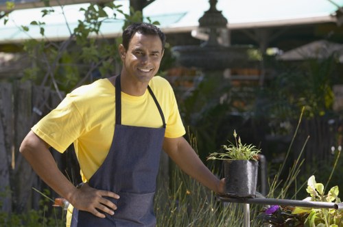 Professional landscapers in Camberwell working on garden