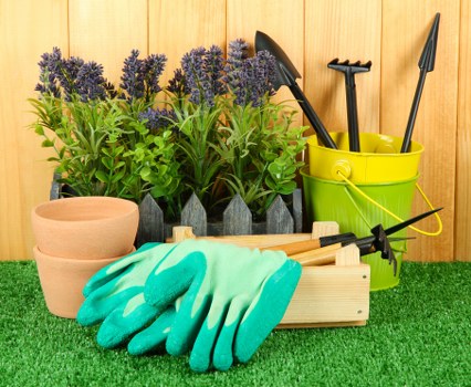 Clean and organized garden after clearance